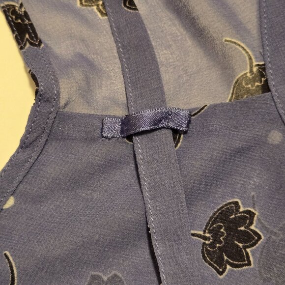 CAbi Crossover Blouse 2 Piece Violet Floral Sleeveless Top Style 5534 Size L - Picture 8 of 11